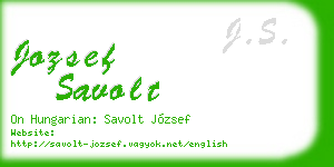 jozsef savolt business card