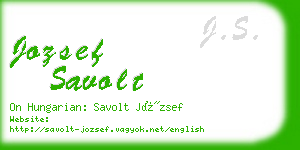 jozsef savolt business card